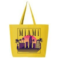 Miami Florida Retro Skyline 25L Jumbo Tote