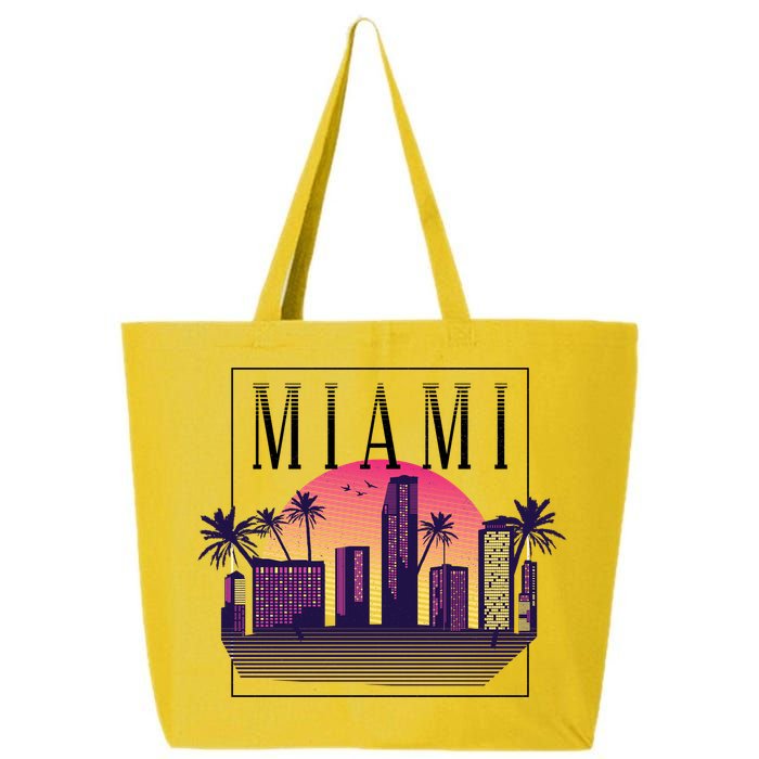 Miami Florida Retro Skyline 25L Jumbo Tote
