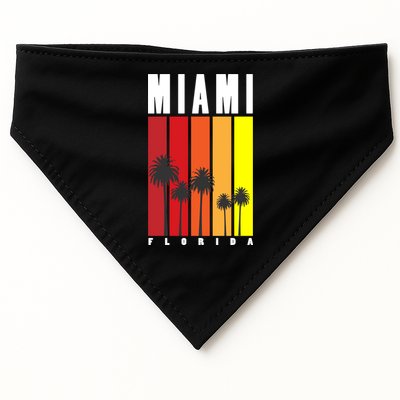 Miami Florida Vintage Stripes USA-Made Doggie Bandana