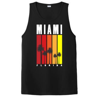 Miami Florida Vintage Stripes PosiCharge Competitor Tank