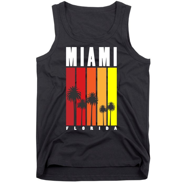 Miami Florida Vintage Stripes Tank Top