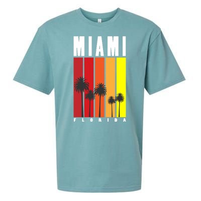 Miami Florida Vintage Stripes Sueded Cloud Jersey T-Shirt