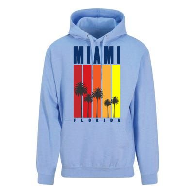 Miami Florida Vintage Stripes Unisex Surf Hoodie