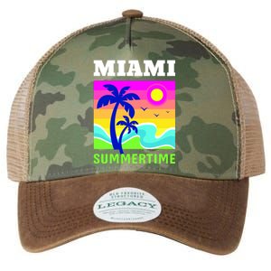 Miami Summertime Legacy Tie Dye Trucker Hat