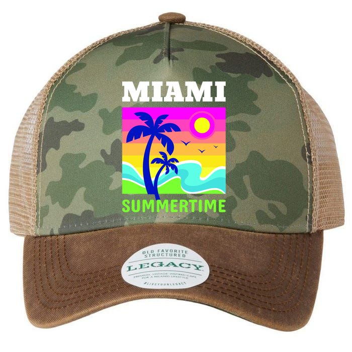Miami Summertime Legacy Tie Dye Trucker Hat