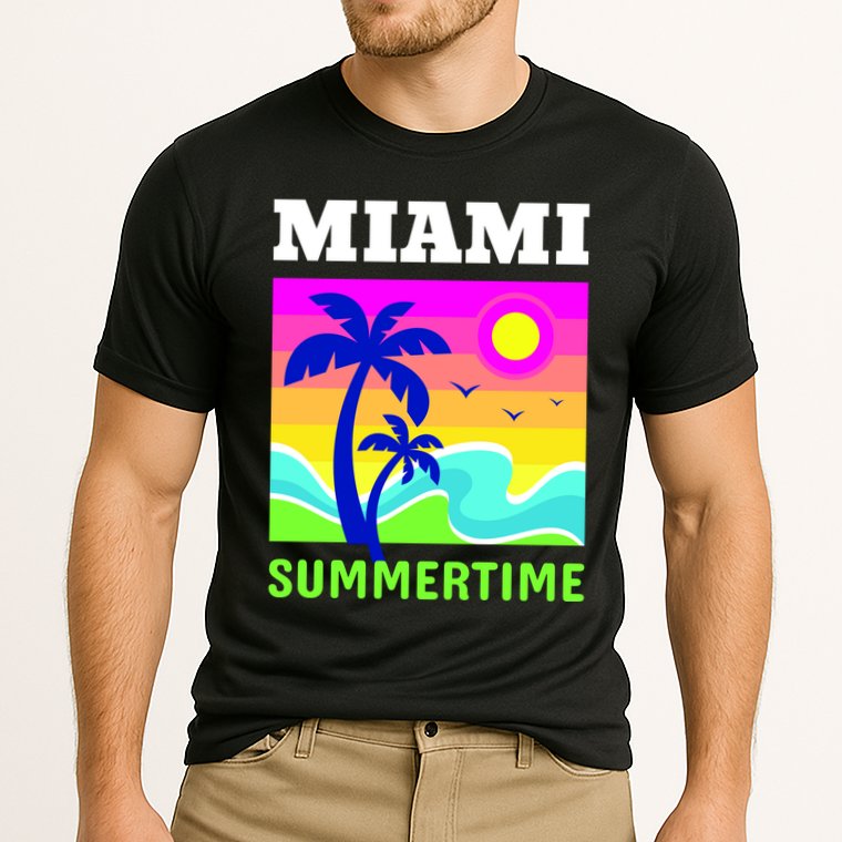 Miami Summertime Cooling Performance Crew T-Shirt