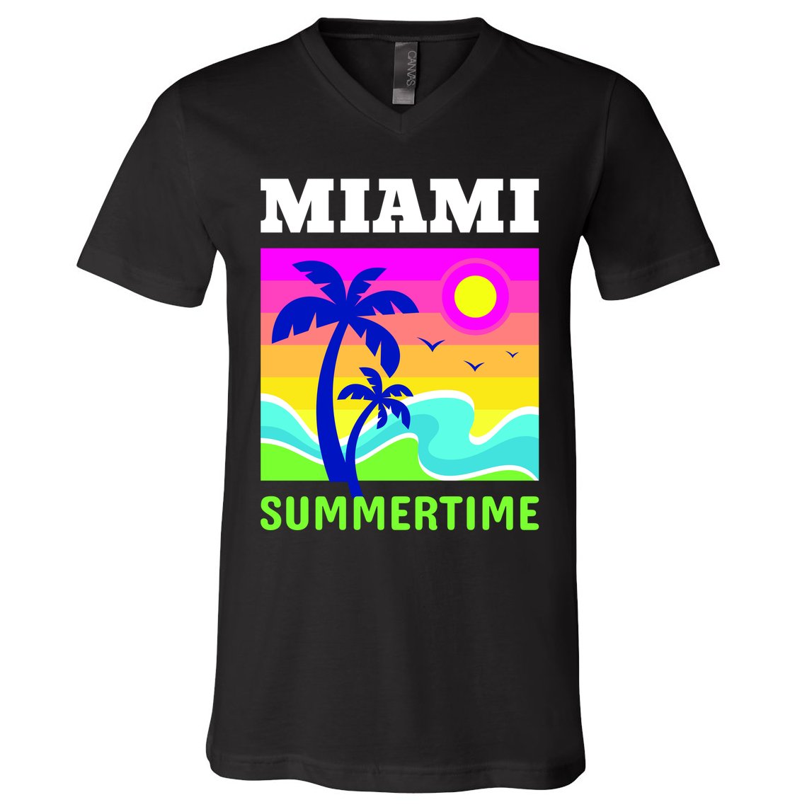 Miami Summertime V-Neck T-Shirt