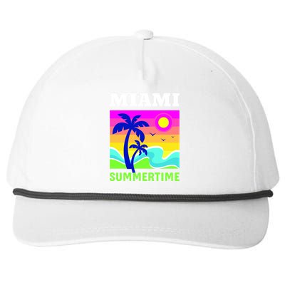 Miami Summertime Snapback Five-Panel Rope Hat