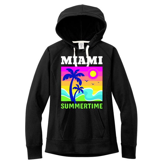 Miami Summertime Women's Fleece Hoodie