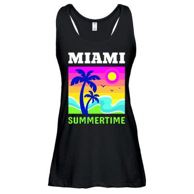 Miami Summertime Ladies Essential Flowy Tank