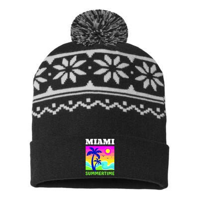 Miami Summertime USA-Made Snowflake Beanie