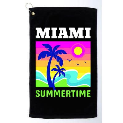 Miami Summertime Golf Towel