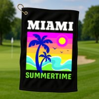 Miami Summertime Golf Towel