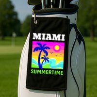 Miami Summertime Golf Towel