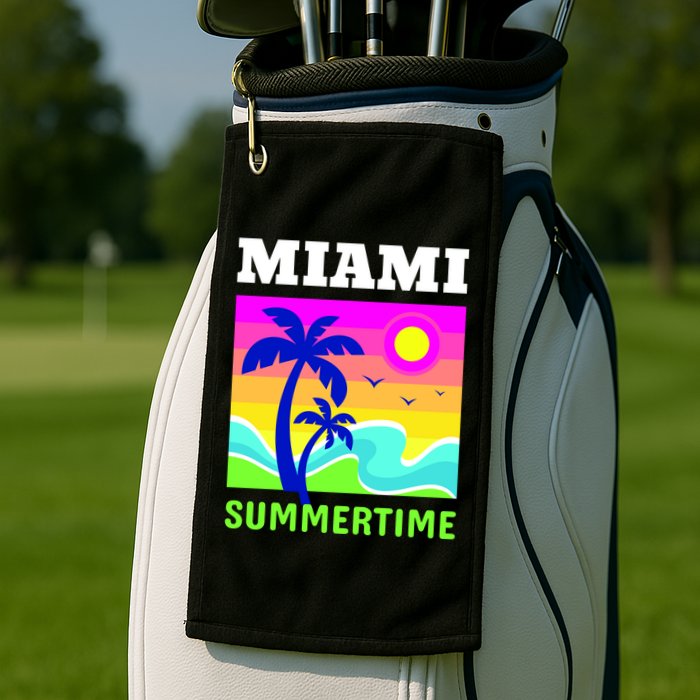 Miami Summertime Golf Towel