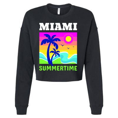 Miami Summertime Cropped Pullover Crew