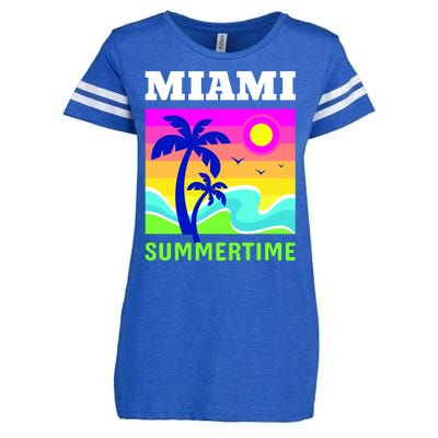 Miami Summertime Enza Ladies Jersey Football T-Shirt