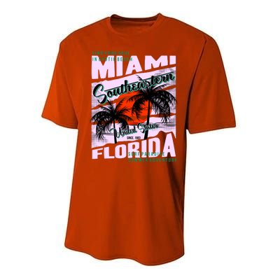 Miami Sunshine Florida Performance Sprint T-Shirt