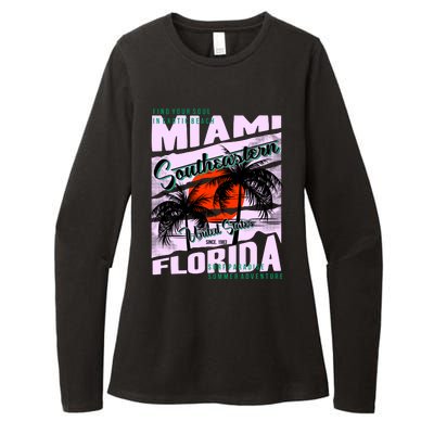 Miami Sunshine Florida Womens CVC Long Sleeve Shirt