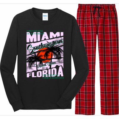 Miami Sunshine Florida Long Sleeve Pajama Set