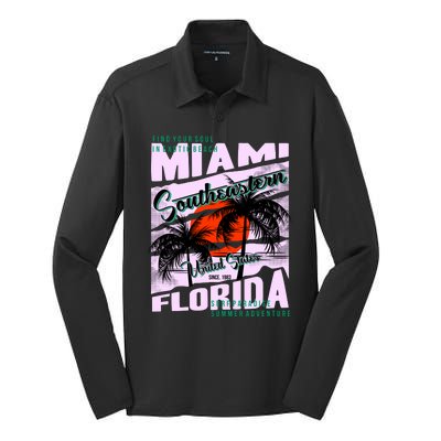 Miami Sunshine Florida Silk Touch Performance Long Sleeve Polo