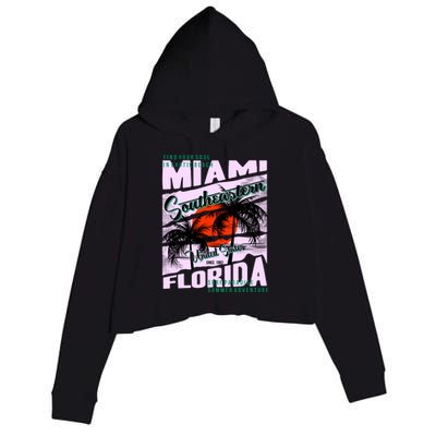 Miami Sunshine Florida Crop Fleece Hoodie