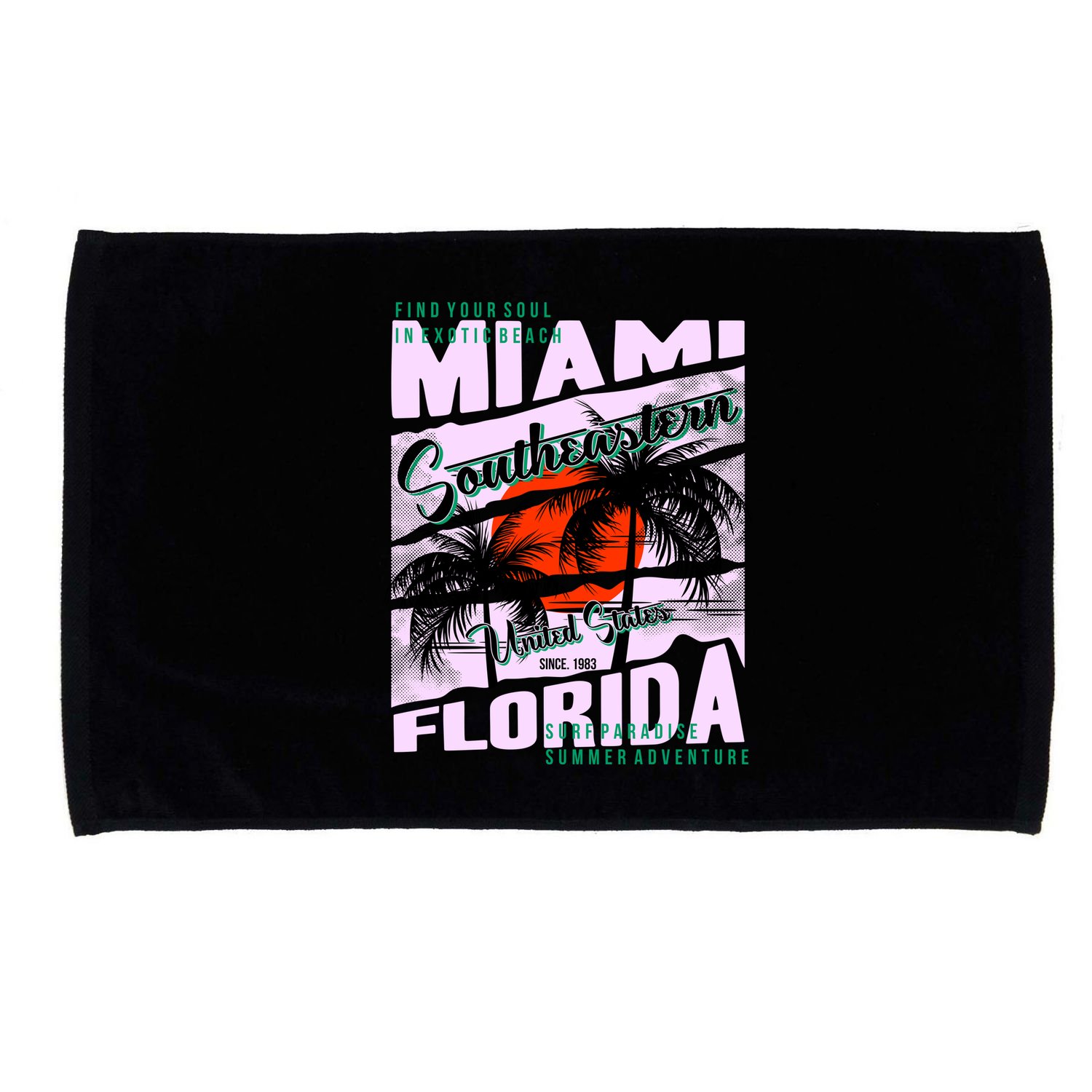 Miami Sunshine Florida Microfiber Hand Towel
