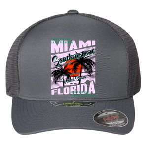 Miami Sunshine Florida Flexfit Unipanel Trucker Cap