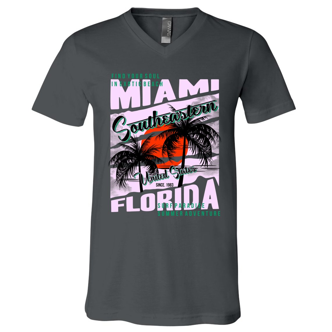 Miami Sunshine Florida V-Neck T-Shirt