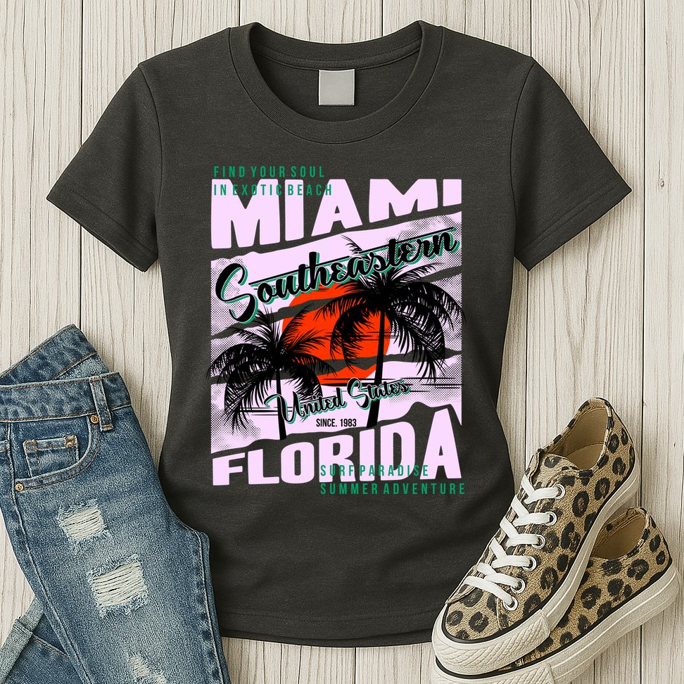 Miami Sunshine Florida Womens T-Shirt