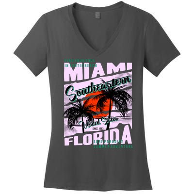 Miami Sunshine Florida Women's V-Neck T-Shirt