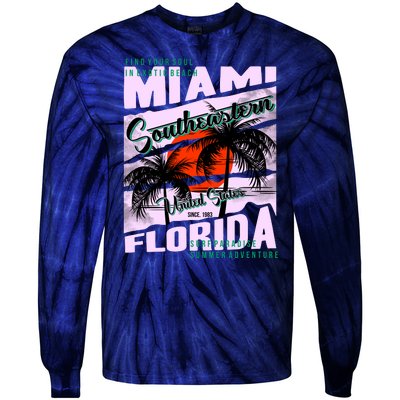 Miami Sunshine Florida Tie-Dye Long Sleeve Shirt