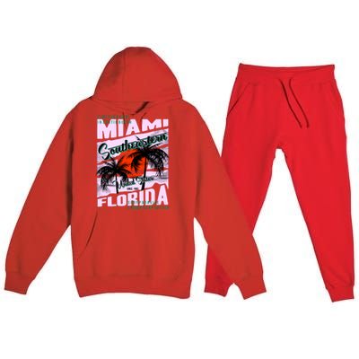 Miami Sunshine Florida Premium Hooded Sweatsuit Set