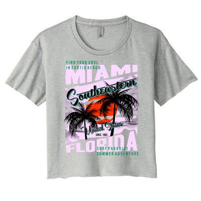 Miami Sunshine Florida Women's Crop Top Tee