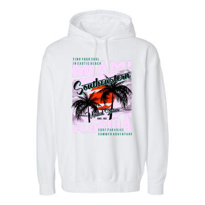 Miami Sunshine Florida Garment-Dyed Fleece Hoodie