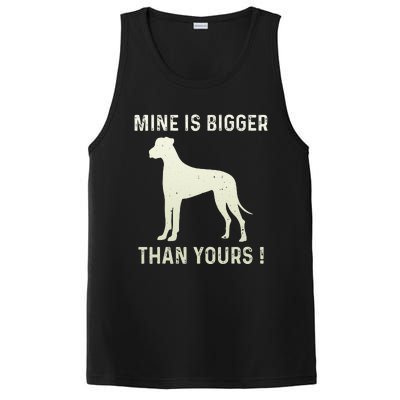 Mine Is Bigger Than Yours Fun Great Dane Dog German Mastiff PosiCharge Competitor Tank