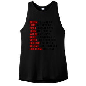 Men Inspirational Black History Influential Black Leaders Gift Ladies PosiCharge Tri-Blend Wicking Tank