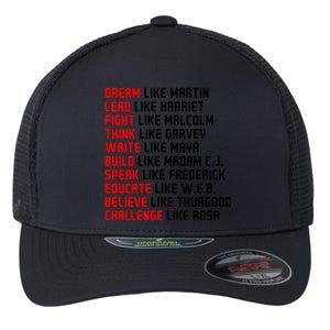 Men Inspirational Black History Influential Black Leaders Gift Flexfit Unipanel Trucker Cap