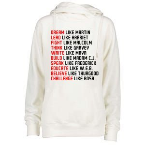 Men Inspirational Black History Influential Black Leaders Gift Womens Funnel Neck Pullover Hood