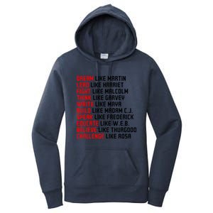 Men Inspirational Black History Influential Black Leaders Gift Women's Pullover Hoodie