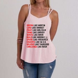 Men Inspirational Black History Influential Black Leaders Gift Women's Strappy Tank