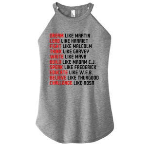 Men Inspirational Black History Influential Black Leaders Gift Women's Perfect Tri Rocker Tank