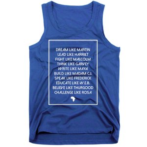 Men Inspirational Black History Influential Leaders Gift Tank Top