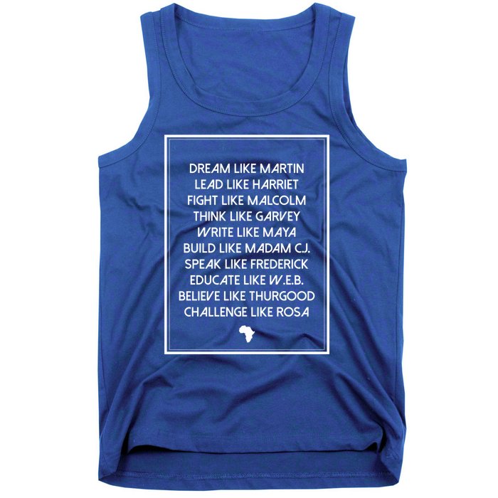 Men Inspirational Black History Influential Leaders Gift Tank Top