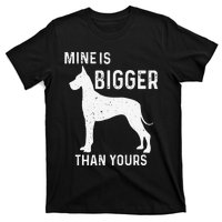 Mine Is Bigger Than Yours Funny Great Vintage Dane Dog T-Shirt