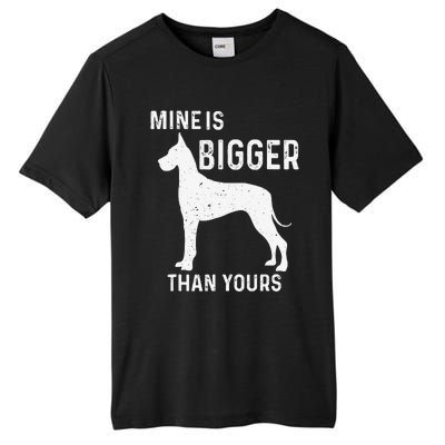 Mine Is Bigger Than Yours Funny Great Vintage Dane Dog Tall Fusion ChromaSoft Performance T-Shirt