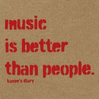 Music Is Better Than People Kanye’S Diary Cotton Canvas Backpack