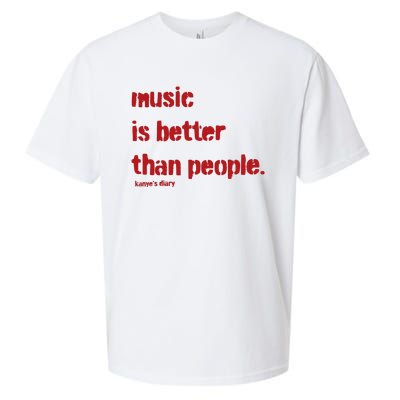 Music Is Better Than People Kanye’S Diary Sueded Cloud Jersey T-Shirt