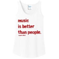 Music Is Better Than People Kanye’S Diary Ladies Essential Tank