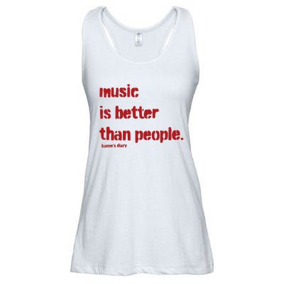 Music Is Better Than People Kanye’S Diary Ladies Essential Flowy Tank